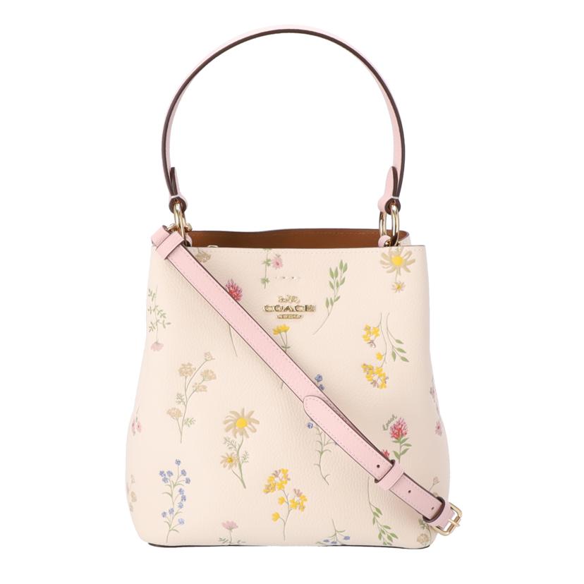 COACH コーチ/ワイルドフラワーレザースモールタウンバケットバッグ/C3598//A2180/Aランク/75