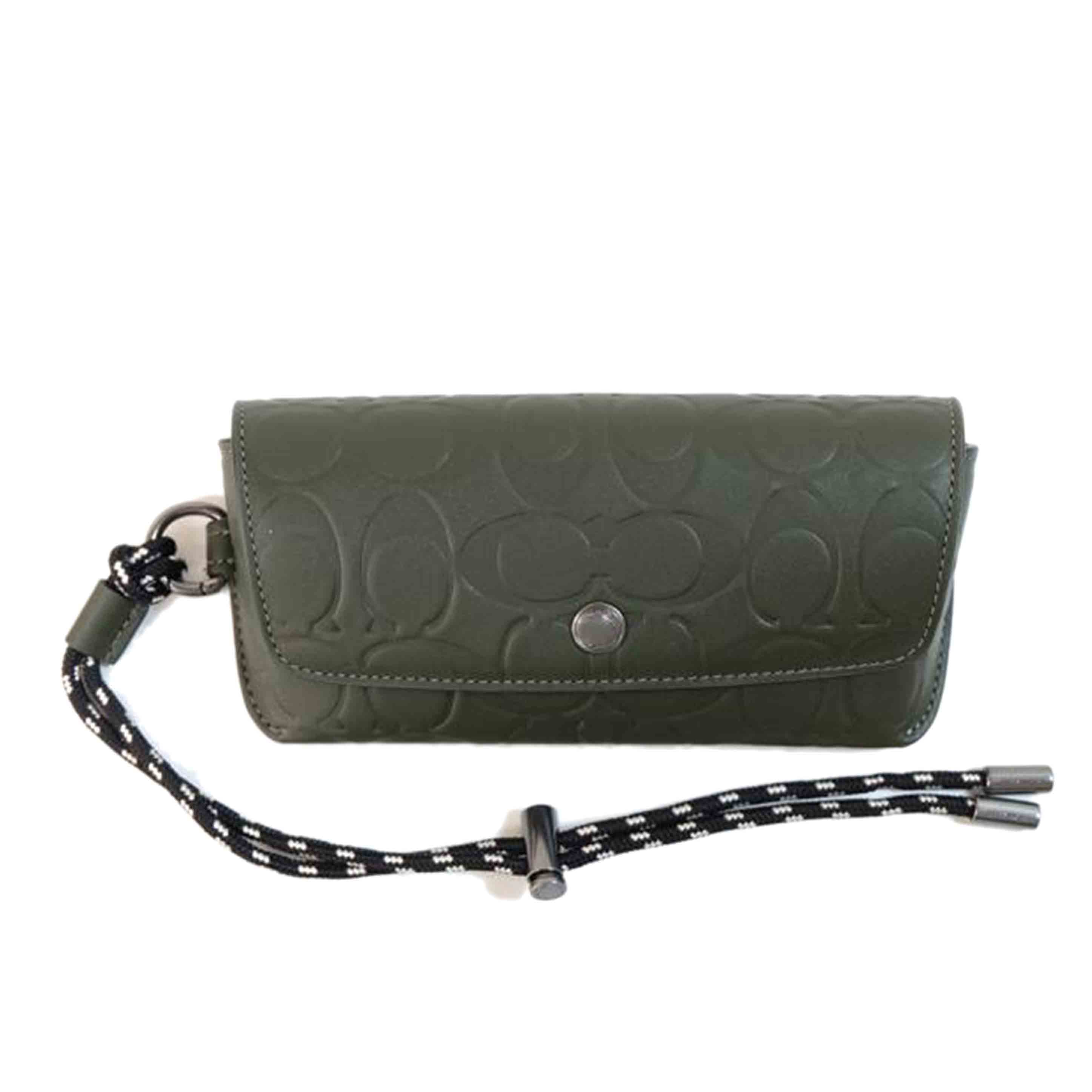 COACH コーチ/レザーシグネチャーストラップ付メガネケース/C9989//B22**/Aランク/71