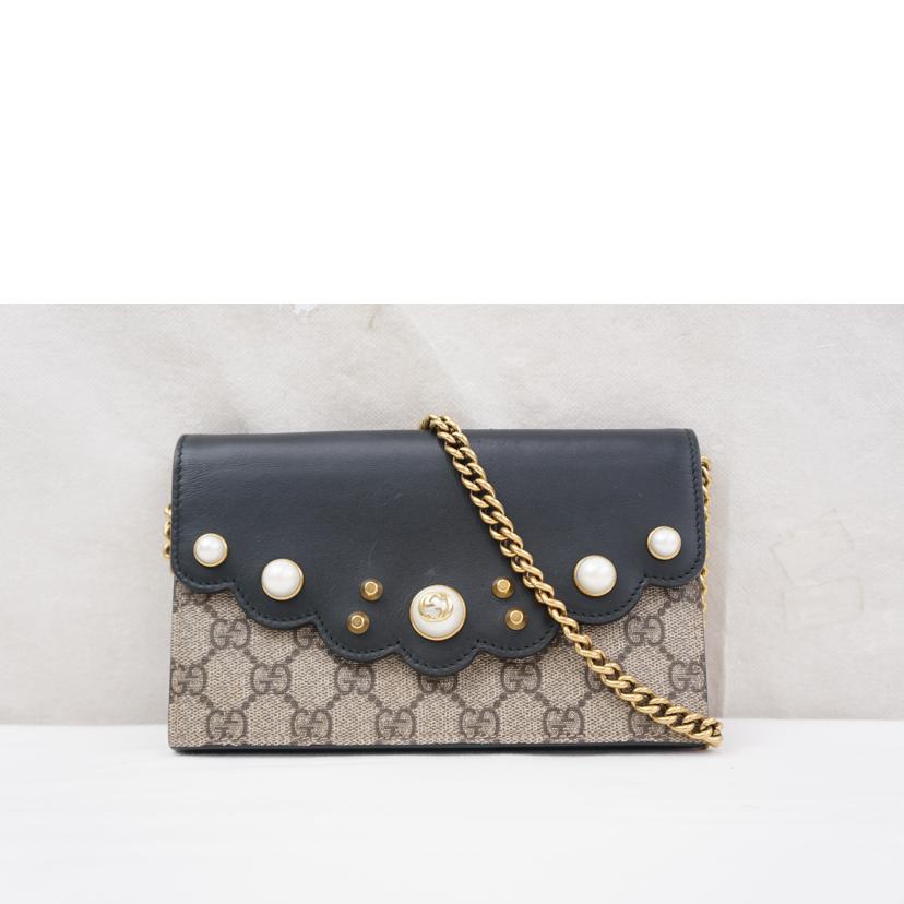 GUCCI グッチ/GGスプリーム チェーンウォレット /431478//0959/ABランク/67