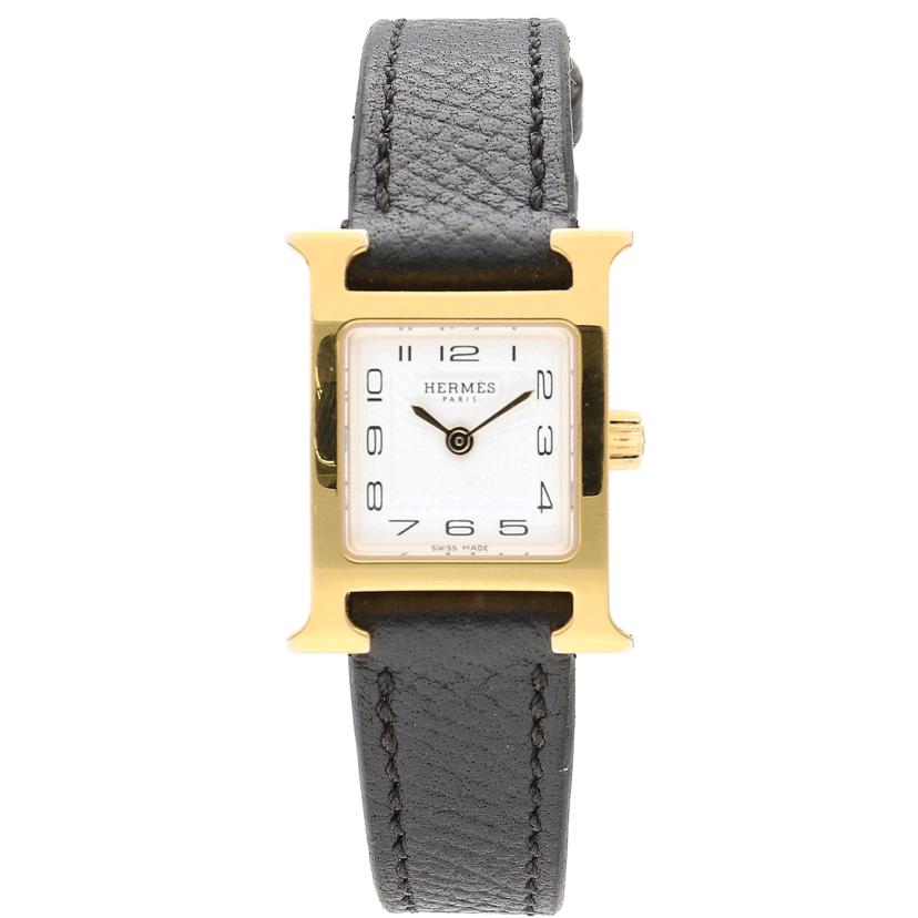HERMES エルメス ミニHウォッチ HH1.101 ロングベルト HERMES エルメス HH1.101 Hウォッチ ミニ 腕時計 PGP/革