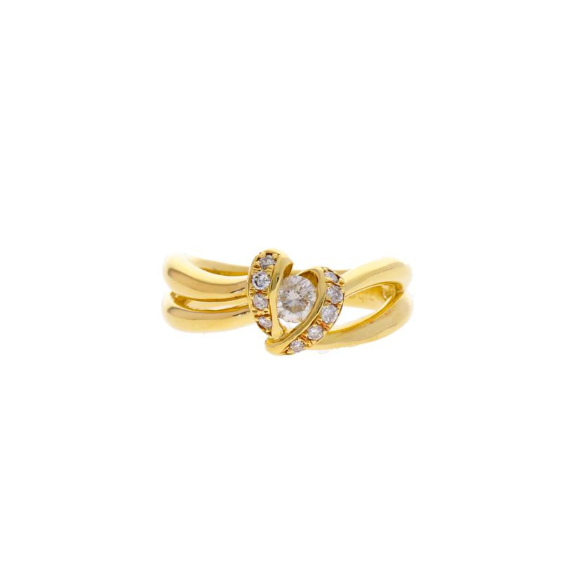 / K18ダイヤリング0.20/0.12ct//Aランク/75