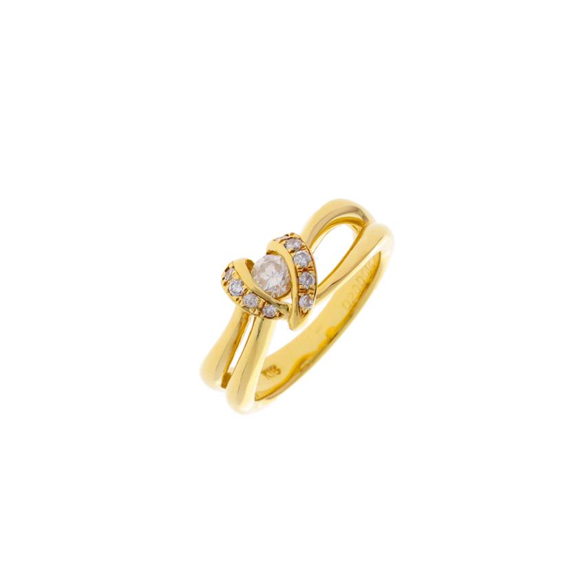/ K18ダイヤリング0.20/0.12ct//Aランク/75