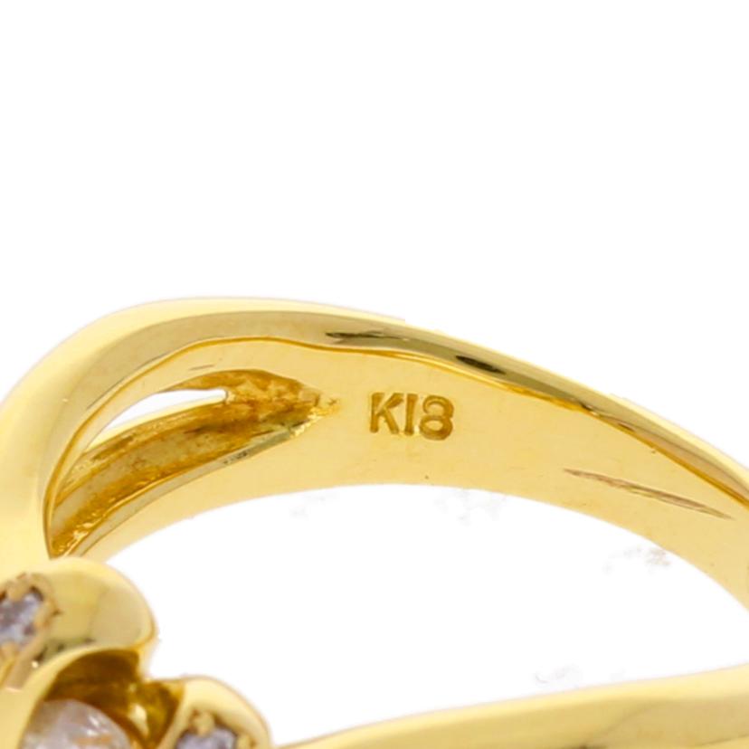 / K18ダイヤリング0.20/0.12ct//Aランク/75