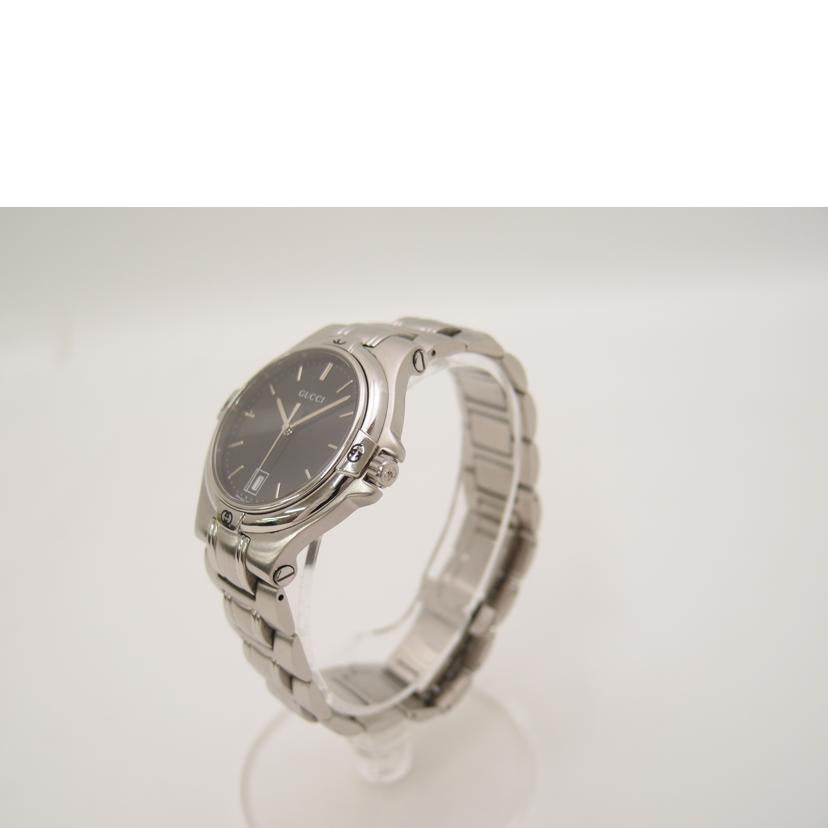 GUCCI グッチ 腕時計 メンズ ステンレス デイト 黒文字盤/GUCCI/ラウンドフェイス/クォーツ/9040M//10635709/Bランク/69