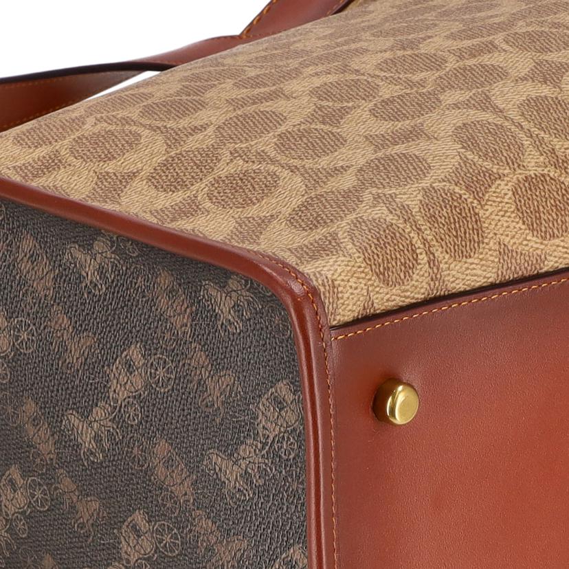 COACH コーチ/フィールドトートシグネチャーウィズホースアンドキャリッジプリント/C0776//M20**/SAランク/75