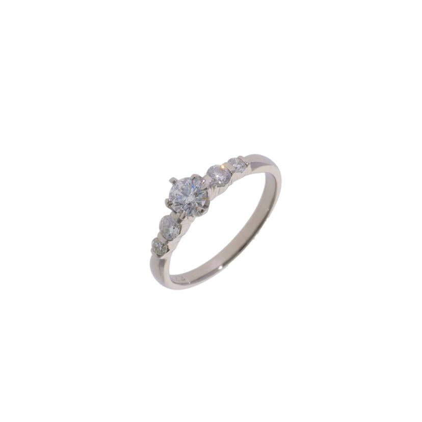 / Pt900ダイヤリング0.304/0.23ctソ//Aランク/75