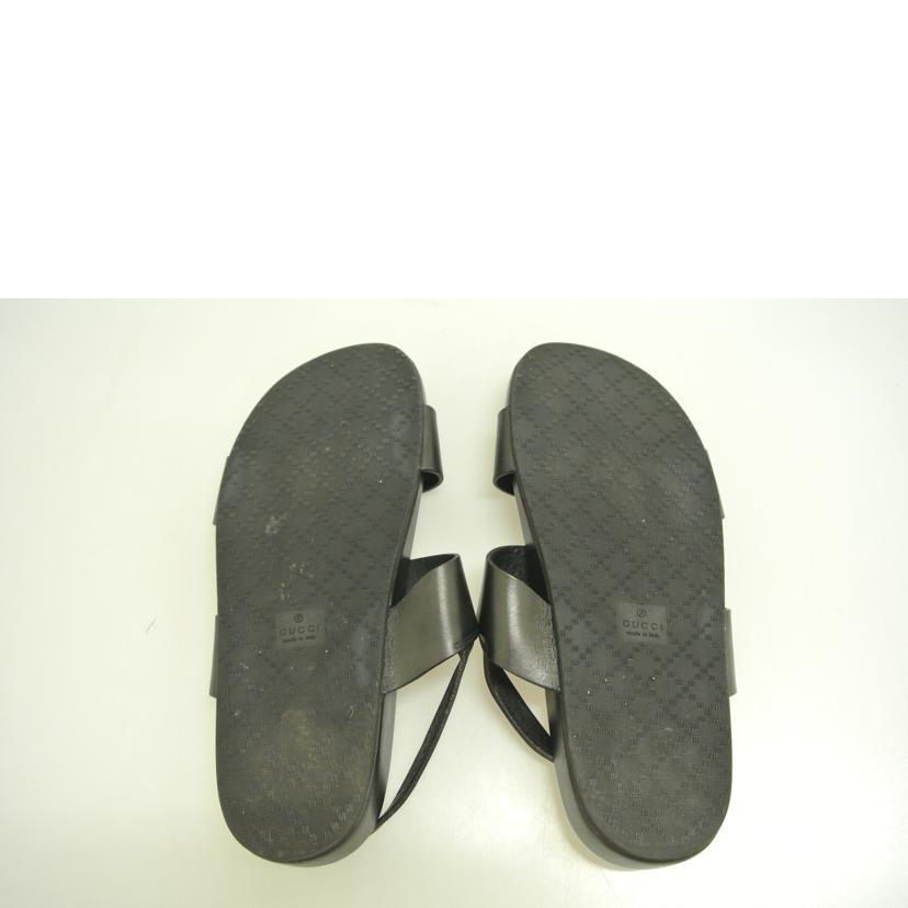 GUCCI グッチ/レザーサンダル 黒/368499//BXN00.1000/ABランク/87
