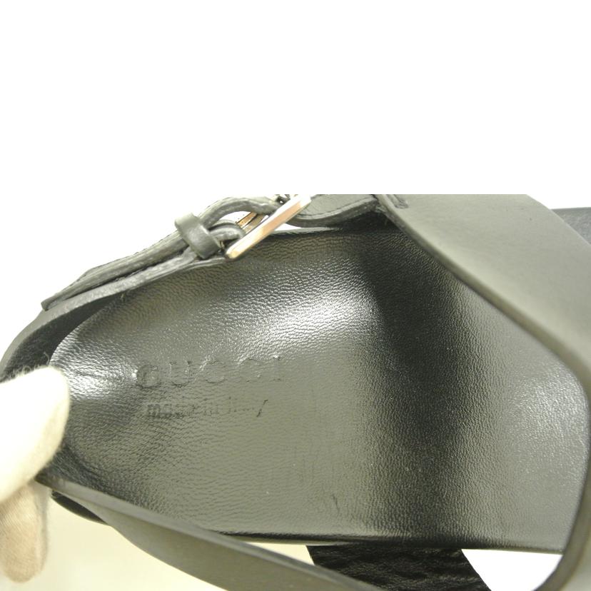 GUCCI グッチ/レザーサンダル 黒/368499//BXN00.1000/ABランク/87