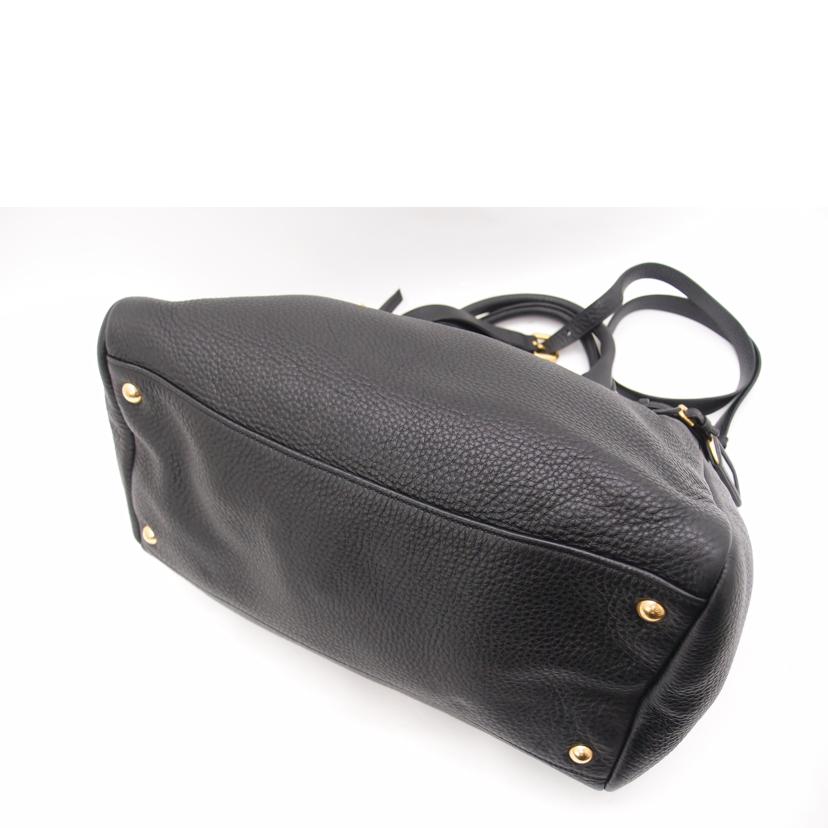 PRADA プラダ 黒 ショルダー 斜め掛け/レザー2wayハンド/ブラック//203/Aランク/69