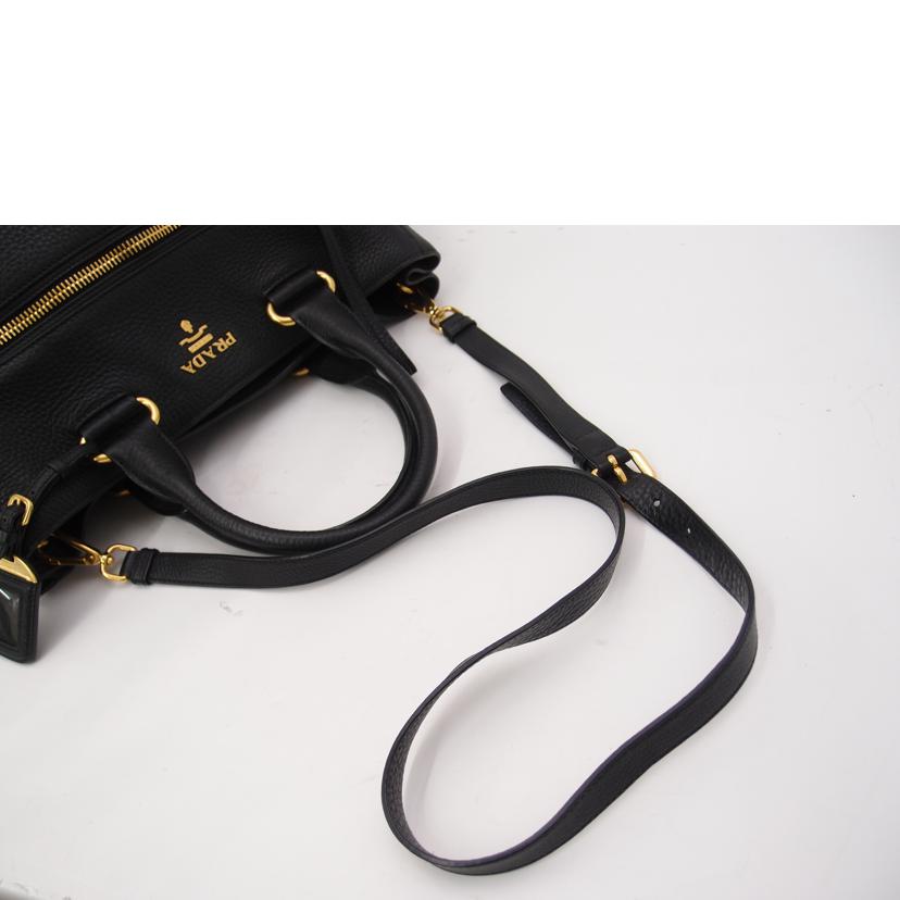 PRADA プラダ 黒 ショルダー 斜め掛け/レザー2wayハンド/ブラック//203/Aランク/69
