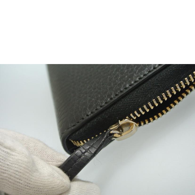 GUCCI グッチ/ラウンドファスナー長財布 レザー黒/509644//525040/Bランク/87