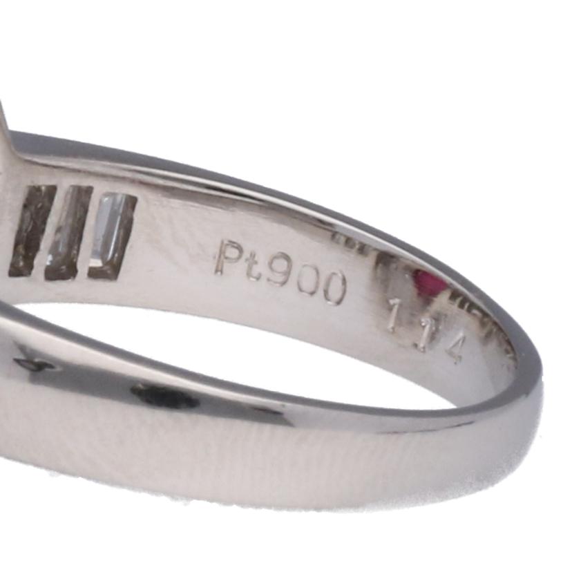 / ◎ Pt900ルビーダイヤリング1.14/D0.77ct//Aランク/75