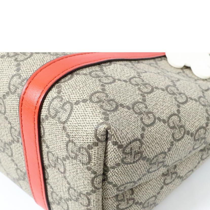 GUCCI グッチ/GGスプリームトートバッグ ハンドバッグ ミニトート ベアー オレンジレッド/297557//343***/Aランク/65