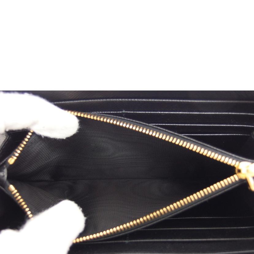 PRADA プラダ/サフィアーノ/ラウンドファスナー長財布/ブラック/1ML506//107A/SAランク/04