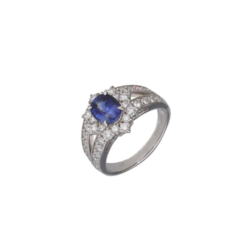 / ◎ Pt950サファイアダイヤリング1.364/D1.00ct//Aランク/75