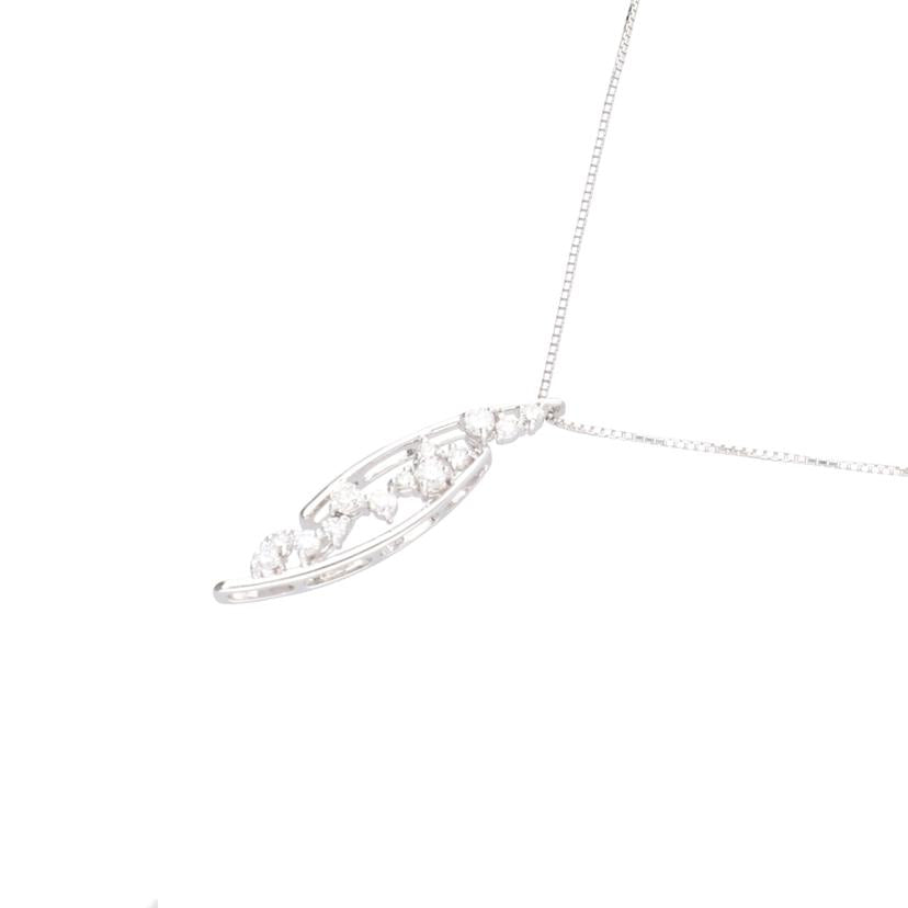 / K18WGダイヤネックレス0.70ct//Aランク/75