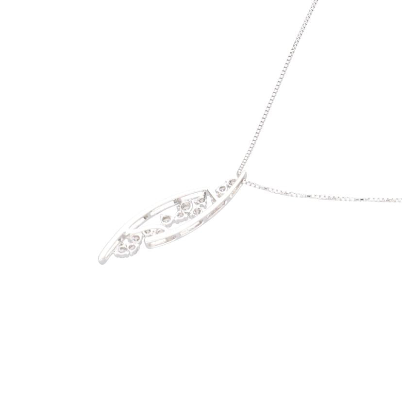 / K18WGダイヤネックレス0.70ct//Aランク/75