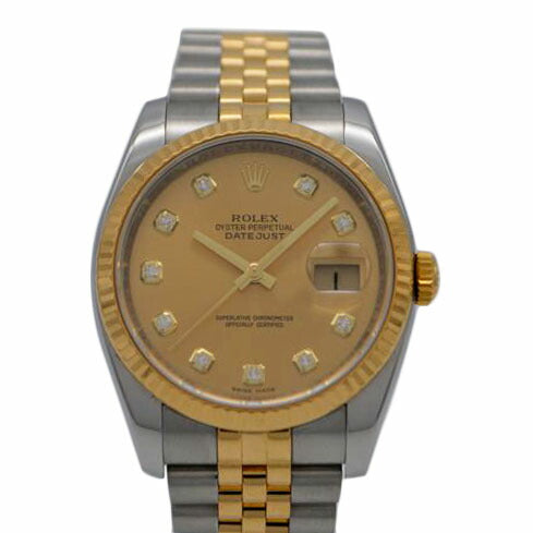 ROLEX ロレックス/デイトジャスト10P新ダイヤ/シャンパンゴールド/116233G//V527200(09年製)/Aランク/89