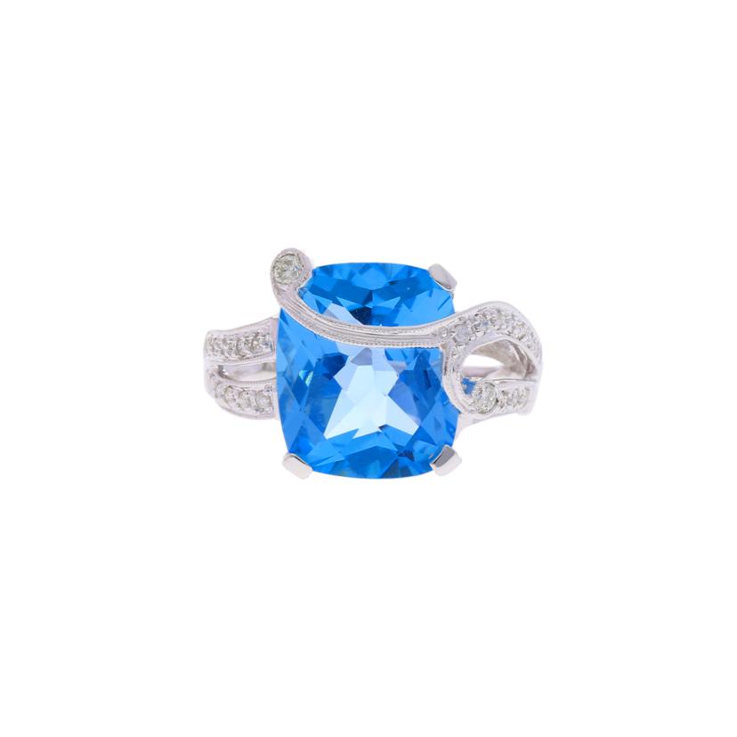 / K18トパーズダイヤリング8.70/D0.22ct//Aランク/75