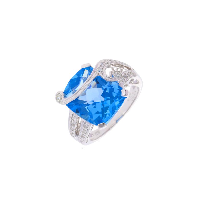 / K18トパーズダイヤリング8.70/D0.22ct//Aランク/75