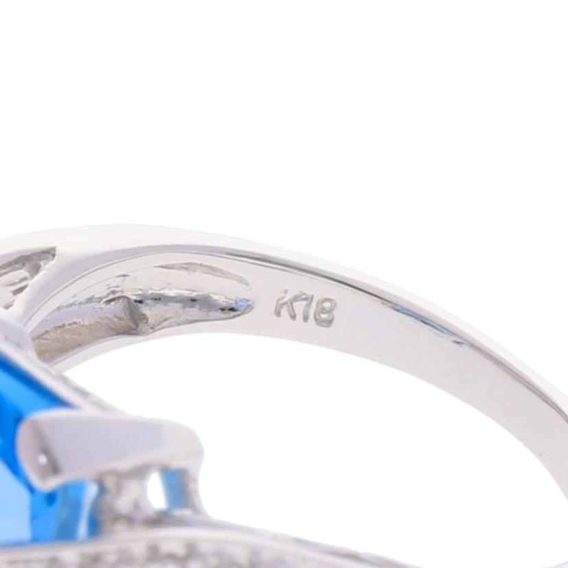 / K18トパーズダイヤリング8.70/D0.22ct//Aランク/75