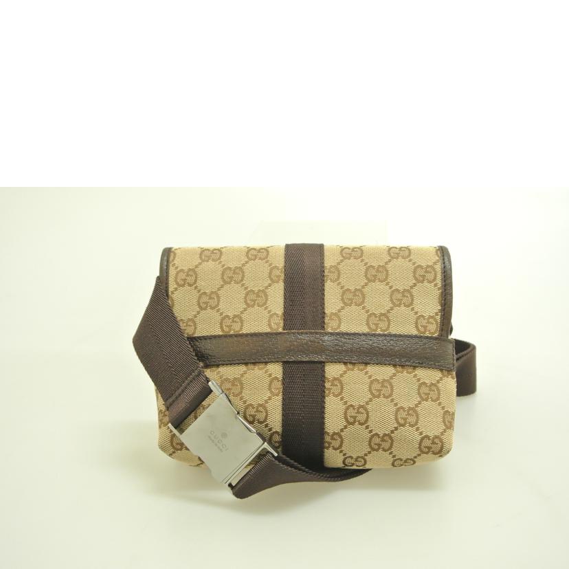 GUCCI グッチ/GGキャンバスウエストバッグ 茶/121336//20047/Bランク/87