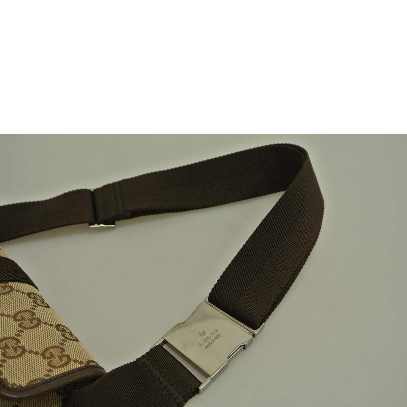 GUCCI グッチ/GGキャンバスウエストバッグ 茶/121336//20047/Bランク/87
