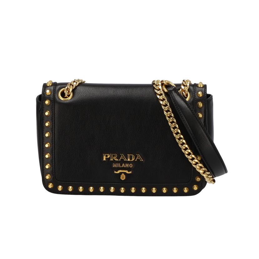 PRADA プラダ/スタッズチェーンショルダー/1BD147//Aランク/75