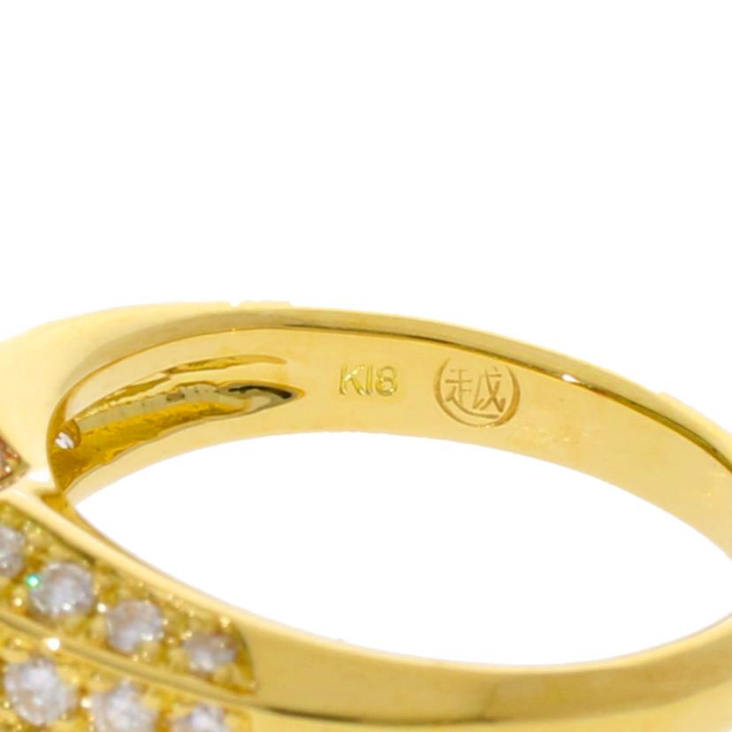 / K18ピンクサファイアダイヤリング1.384/D0.43ct//Aランク/75