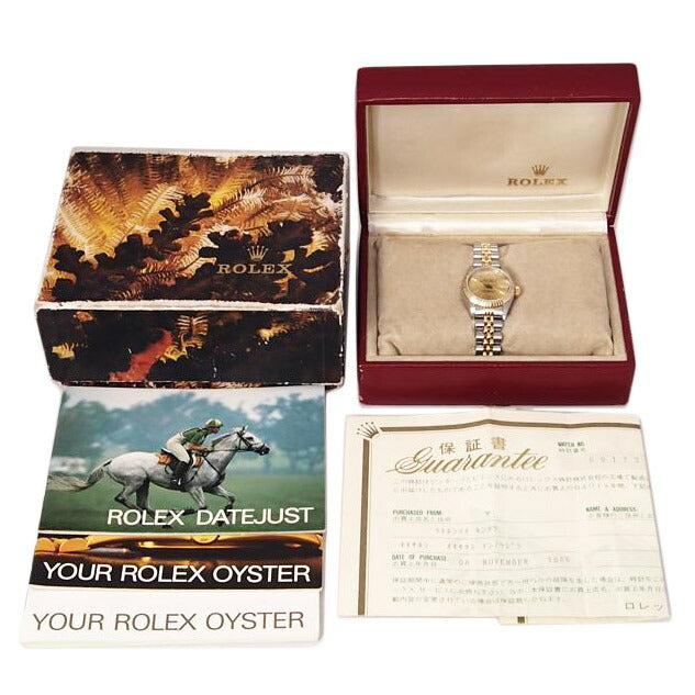 ROLEX ロレックス 腕時計 1987年頃製造 新品仕上済 コンビ/デイトジャスト・レディース・SS×YG/R番/69173//R53**********/Aランク/76