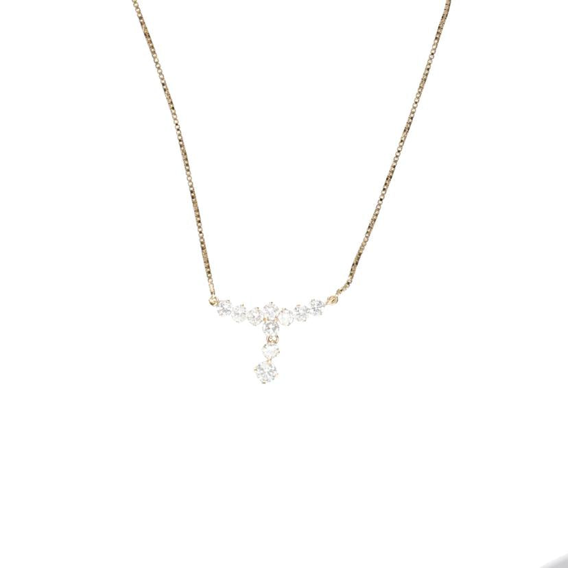 / K18ダイヤネックレス1.01ct//Aランク/75