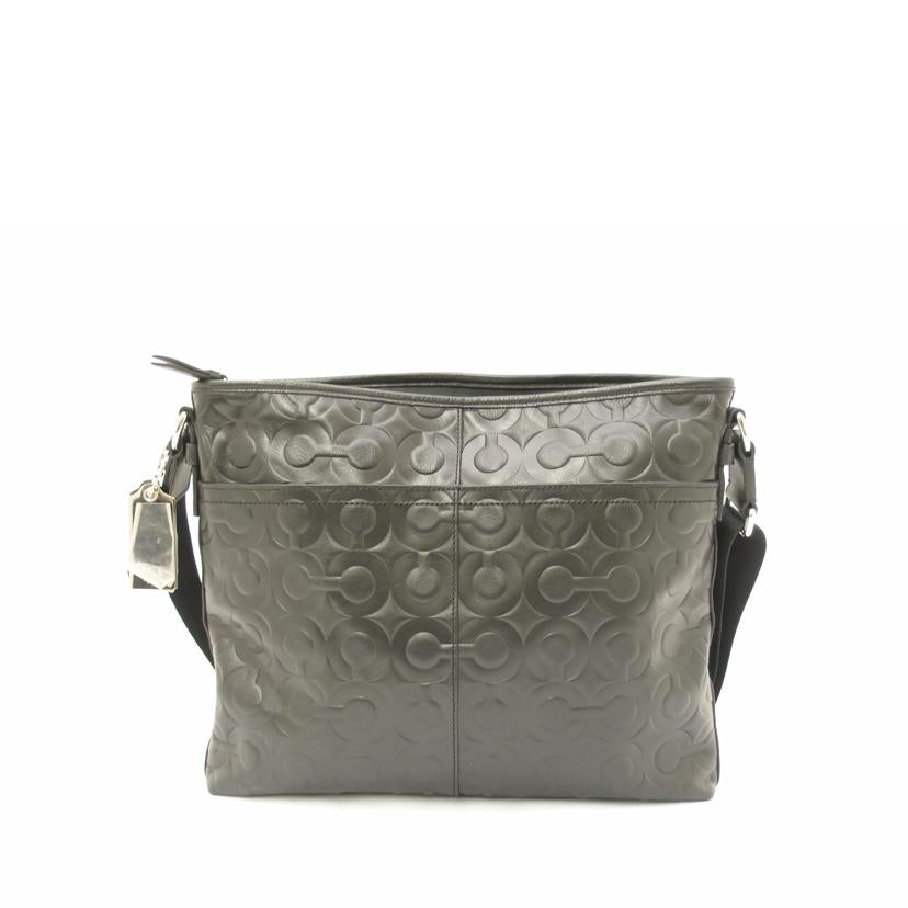 COACH コーチ 黒 斜め掛け メンズ/オプアートレザージップショルダー/ブラック/70248//H1293/SAランク/69