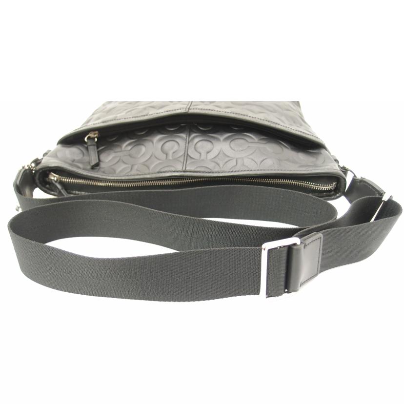 COACH コーチ 黒 斜め掛け メンズ/オプアートレザージップショルダー/ブラック/70248//H1293/SAランク/69