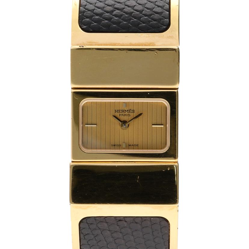 HERMES エルメス HERMES ロケバングルウオッチ レディース クオーツ/ ロケバングルウォッチ/レディース/クオーツ/L01.201//107****/Bランク/37