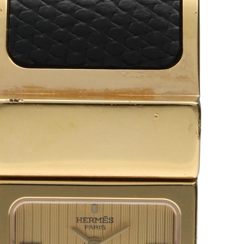 HERMES エルメス HERMES ロケバングルウオッチ レディース クオーツ/ ロケバングルウォッチ/レディース/クオーツ/L01.201//107****/Bランク/37