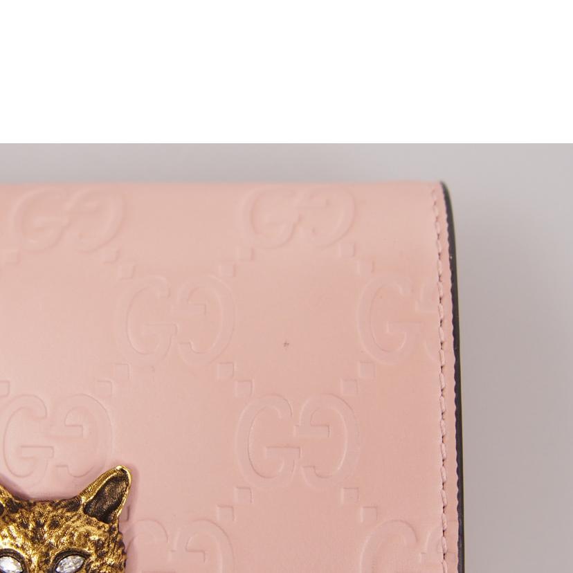 GUCCI グッチ/グッチシマキャットヘッドレザー財布/548057//1147/ABランク/76