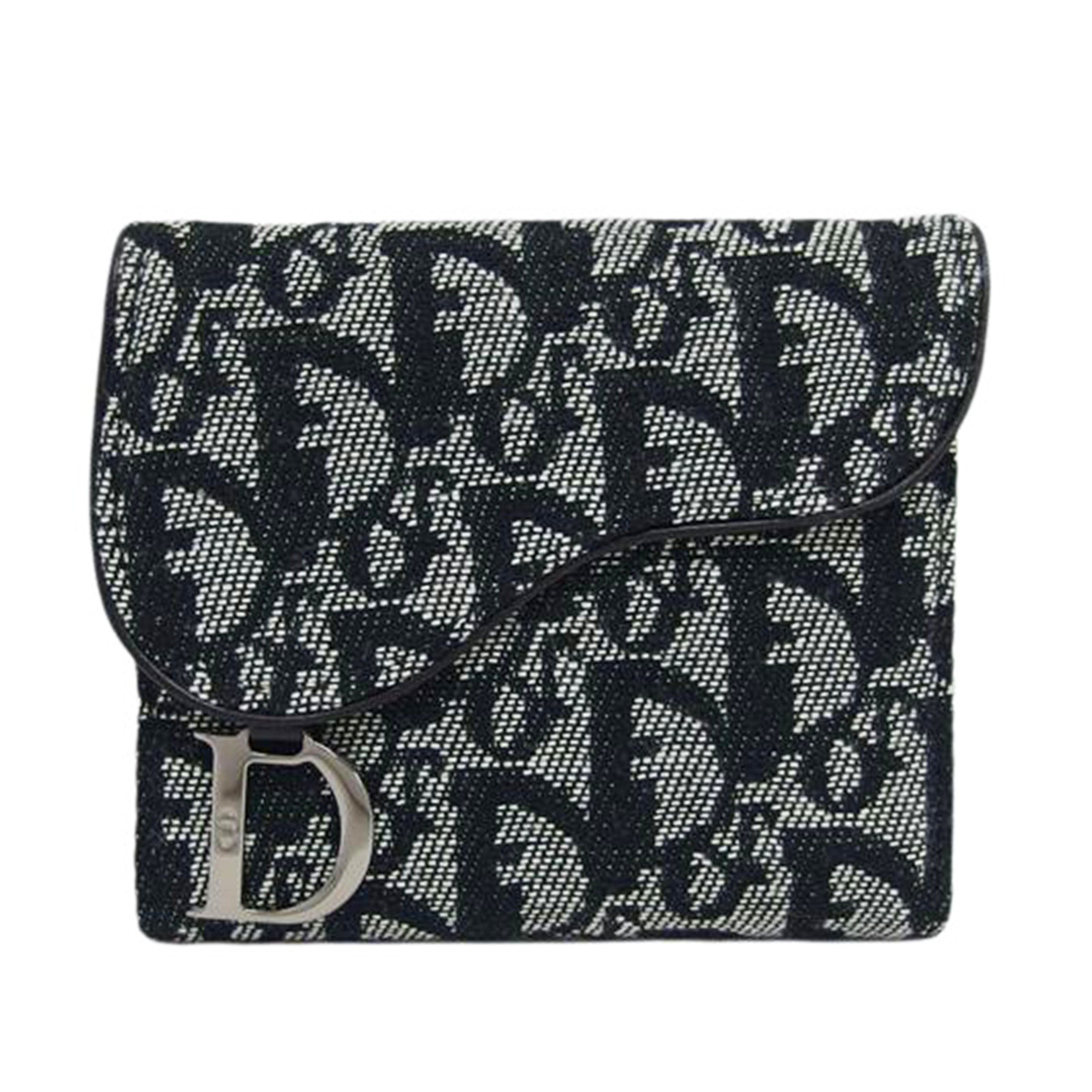 ディオール　トロッター　サドル　三つ折り財布 Christian Dior クリスチャンディオール サドル ロータス