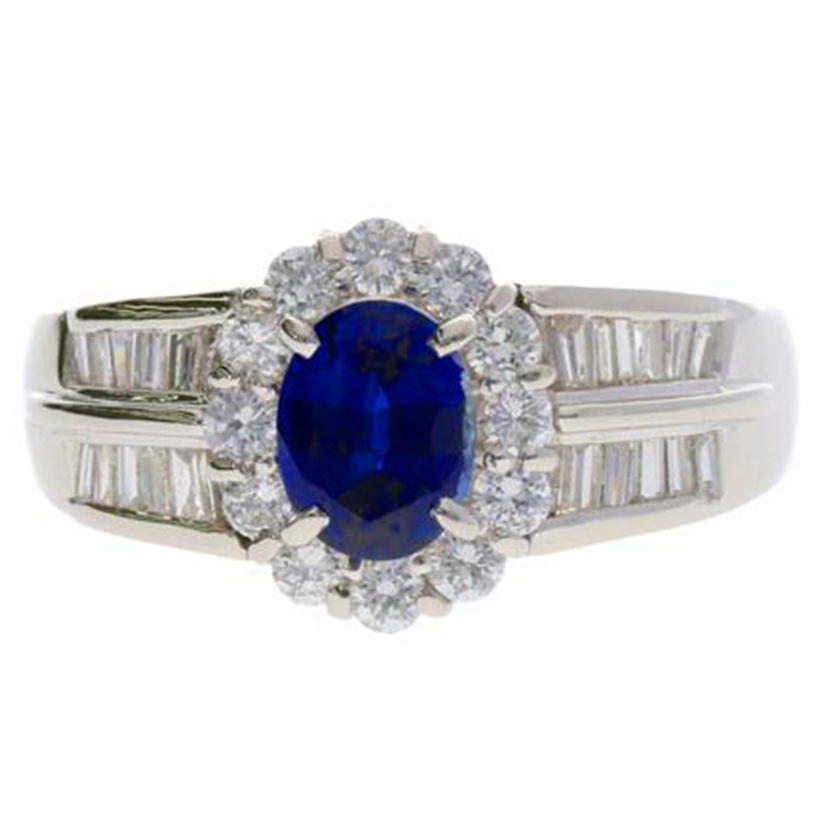 Pt900/PtサファイアダイヤR1.07/0.70#15/8.8g//1.07/0.70/Aランク/75