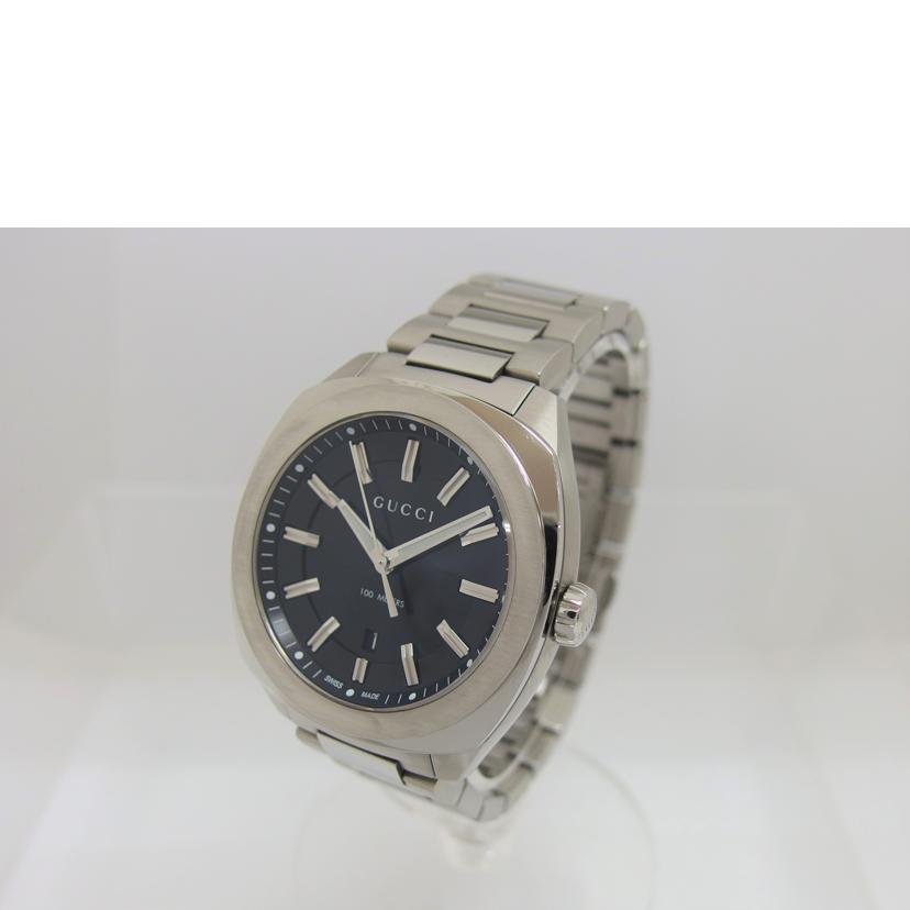GUCCI グッチ アナログウォッチ メンズ/ブラック文字盤/デイトウォッチ/クォーツ/YA142301(142.3)//166*****/Bランク/04