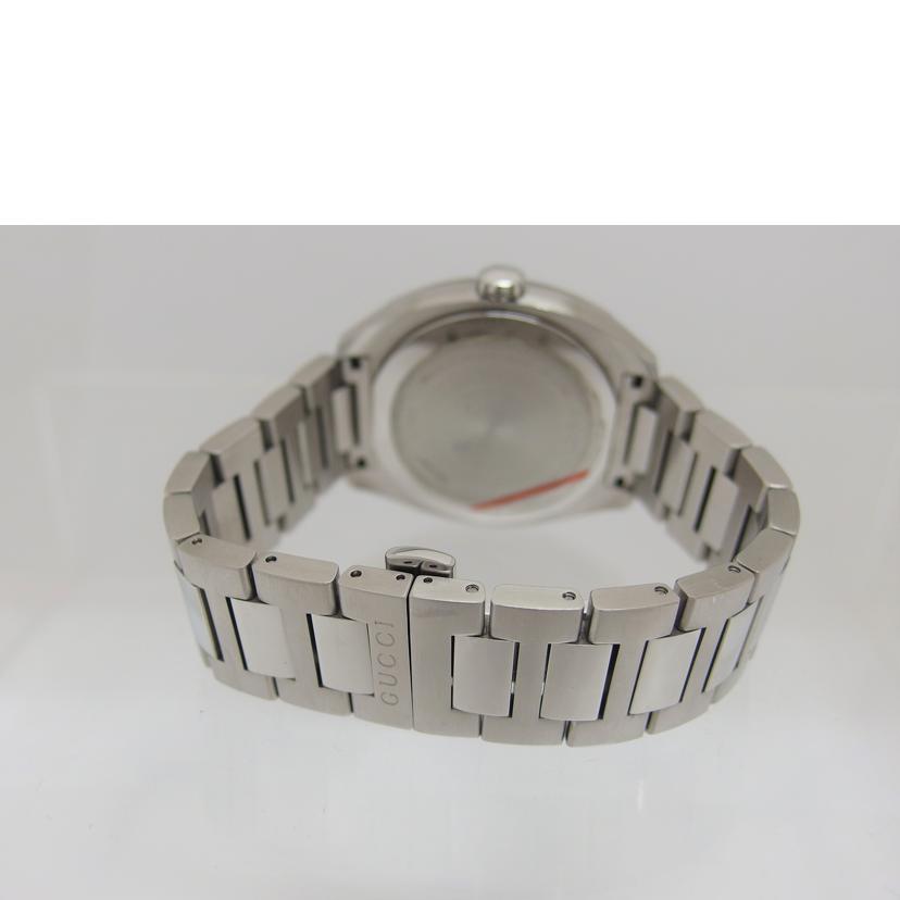 GUCCI グッチ アナログウォッチ メンズ/ブラック文字盤/デイトウォッチ/クォーツ/YA142301(142.3)//166*****/Bランク/04