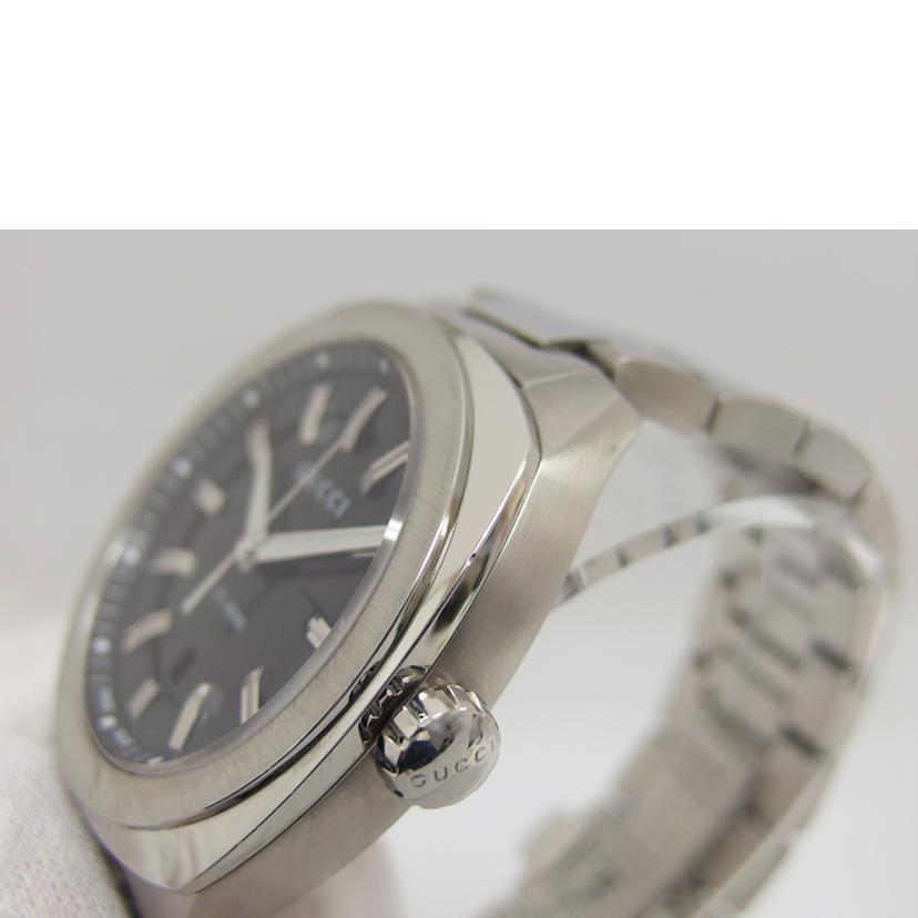 GUCCI グッチ アナログウォッチ メンズ/ブラック文字盤/デイトウォッチ/クォーツ/YA142301(142.3)//166*****/Bランク/04