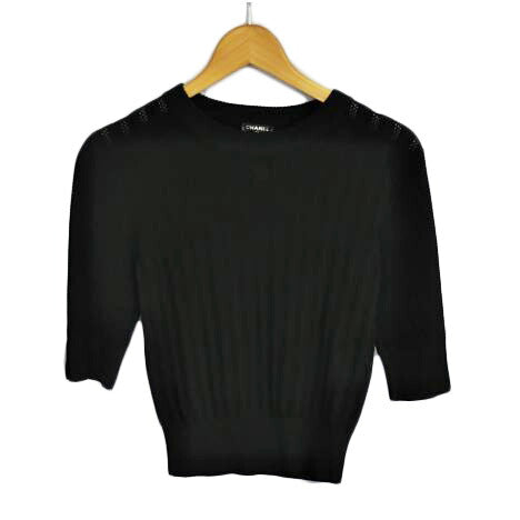 CHANEL シャネル/CHANEL ココマークニット トップス 黒 未使用/P70400K10048 //SAランク/07