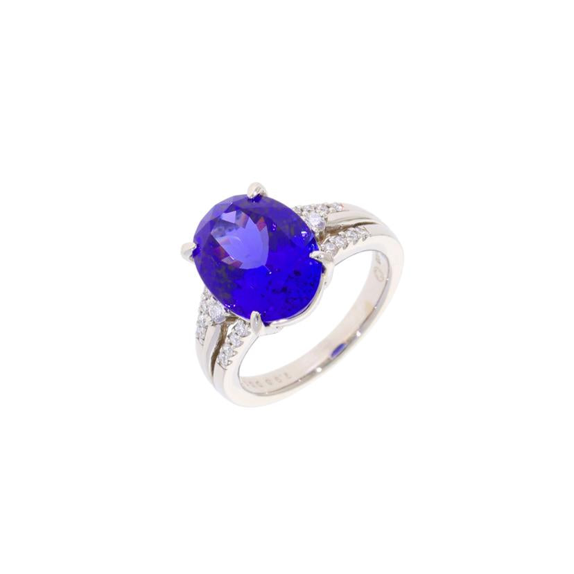 /◎ Pt900タンザナイトダイヤリング7.98/D0.22ct//Aランク/75