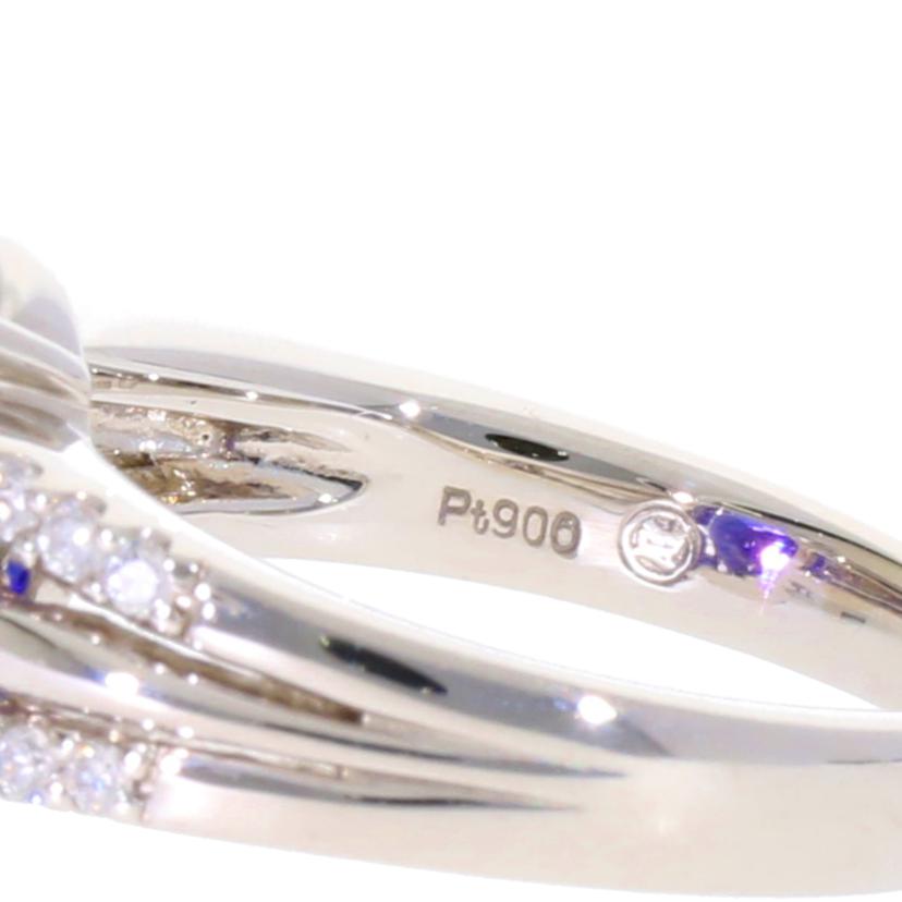 /◎ Pt900タンザナイトダイヤリング7.98/D0.22ct//Aランク/75