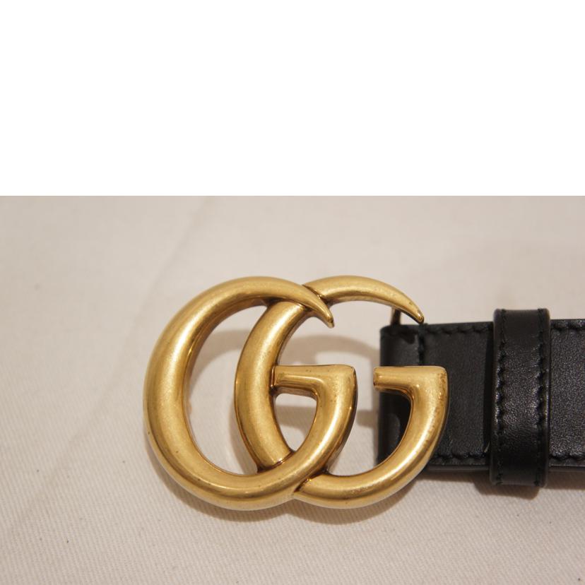 GUCCI グッチ/GGマーモントシャイニーバックルレザーベルト/414516//493075/ABランク/94