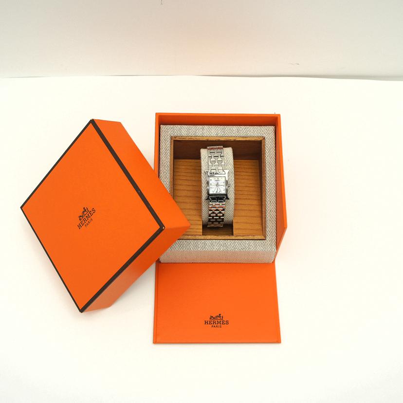 HERMES エルメス HERMES Hウォッチ・ミニ・ピンクシェル レディース クオーツ/Hウォッチ・ミニ・ピンクシェル/レディース/クオーツ/HH1.110//264****/ABランク/37