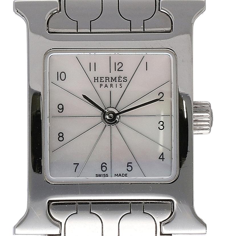 HERMES エルメス HERMES Hウォッチ・ミニ・ピンクシェル レディース クオーツ/Hウォッチ・ミニ・ピンクシェル/レディース/クオーツ/HH1.110//264****/ABランク/37