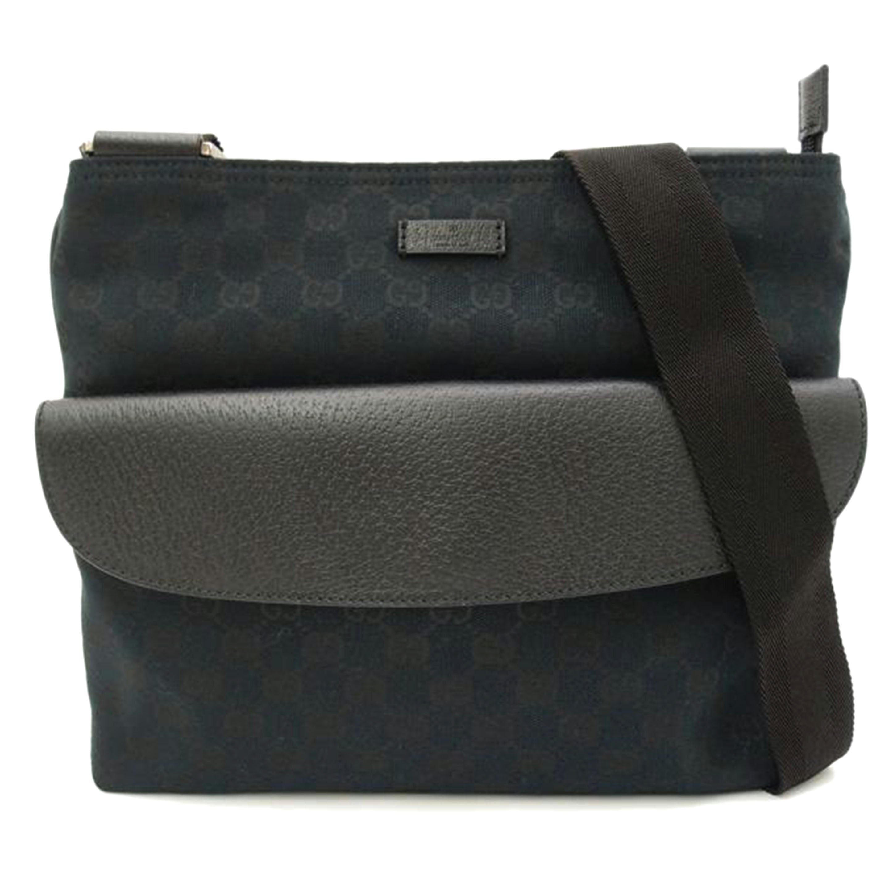 GUCCI グッチ ショルダー メッセンジャー 斜め掛け 黒 メンズ レディース/GGキャンバスショルダー/ブラック/256100//213048/SAランク/69