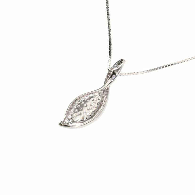 / K18WGダイヤネックレス0.57/45cm//Aランク/75