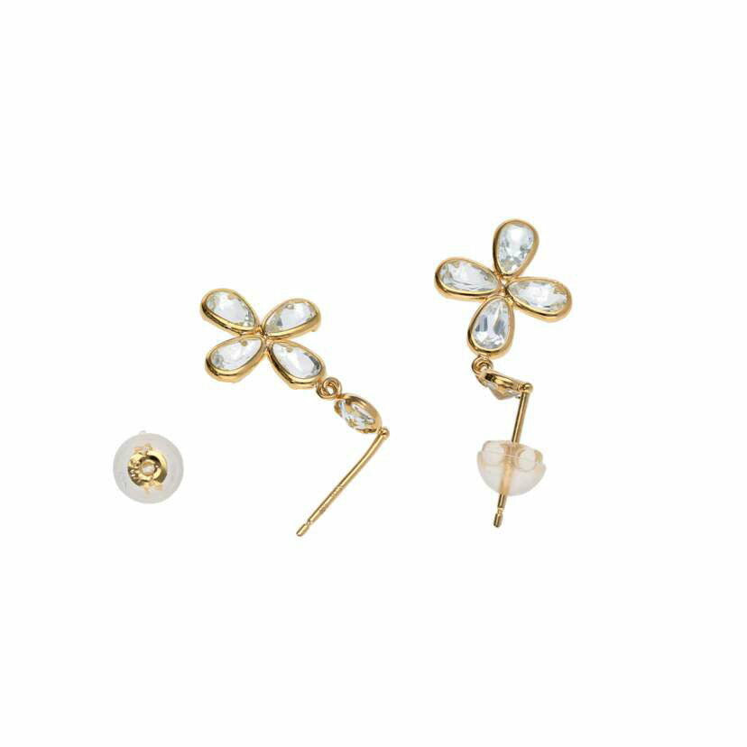 /◎ K18アクアマリンピアス//Aランク/75